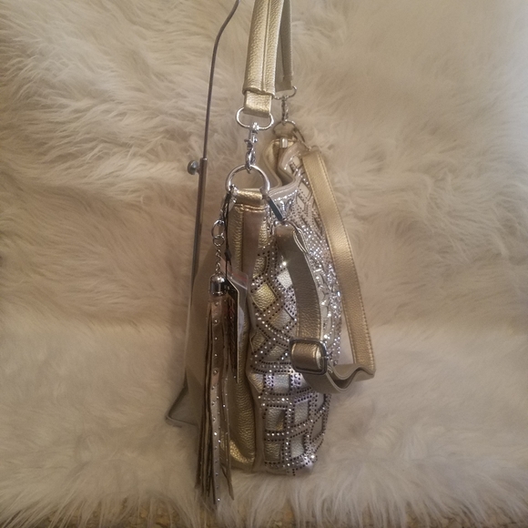 GOLD SUNBURST RHINESTONE HOBO - Picture 5 of 7